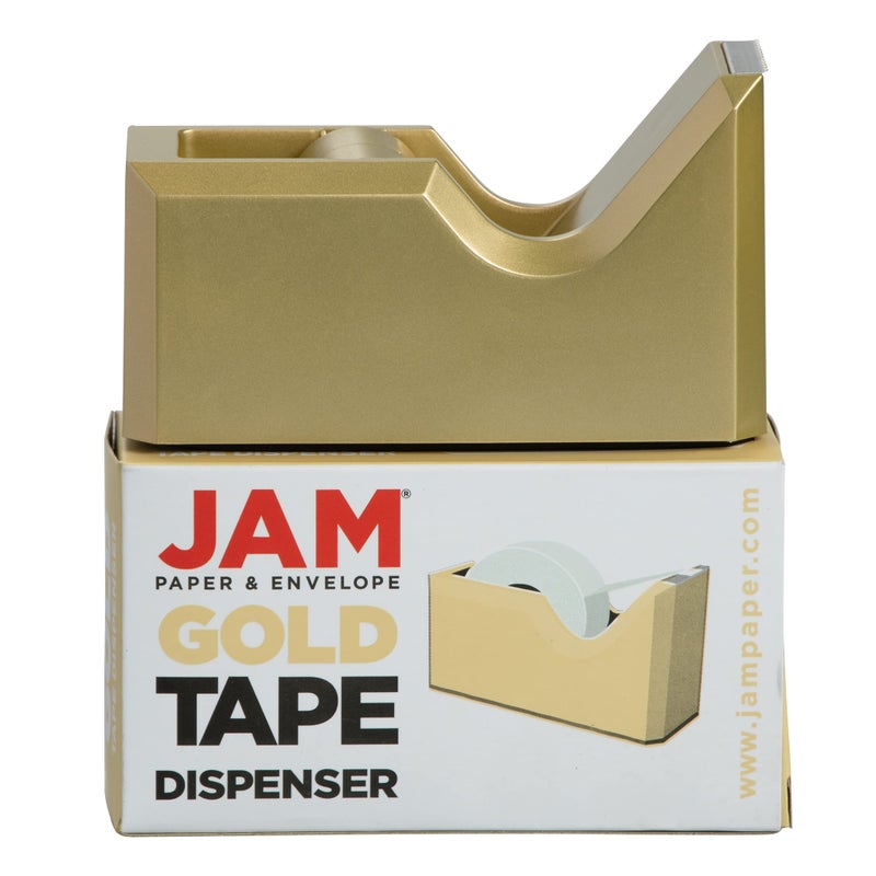 JAM PAPER Colorful Desk Tape Dispensers - Gold - Sold Individually - Image 5